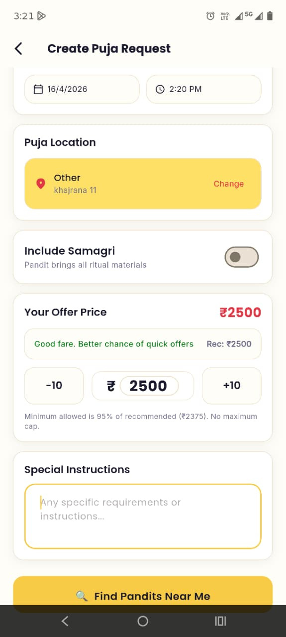 Pick from a range of Puja services
